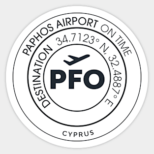 Airport code PFO Sticker